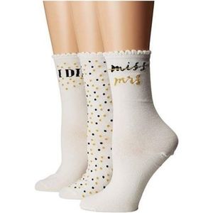 NWT Kate Spade Bridal I Do Crew Boxed Set Socks